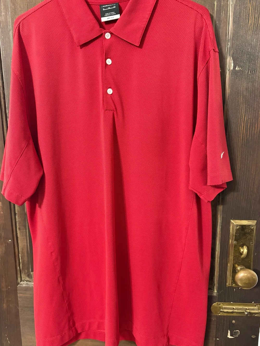 Nike Red Men's Short-Sleeve Polo